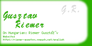 gusztav riemer business card